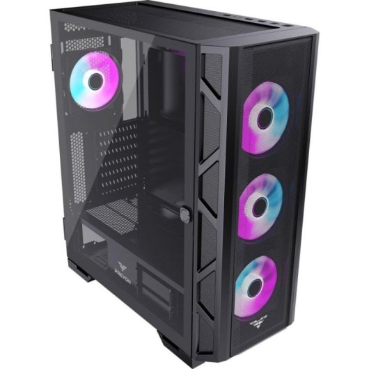 Caja PC PREYON Nest Meshy+ Vidrio Templado 4 Ventiladores ARGB Controlador Mesh