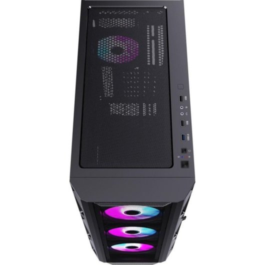 Caja PC PREYON Nest Meshy+ Vidrio Templado 4 Ventiladores ARGB Controlador Mesh