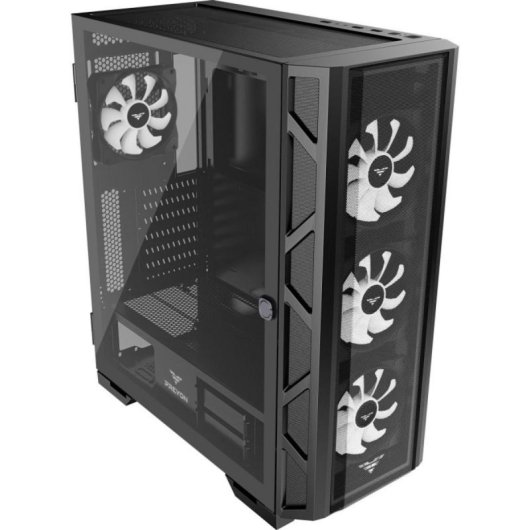 Caja PC PREYON Nest Meshy+ Vidrio Templado 4 Ventiladores ARGB Controlador Mesh