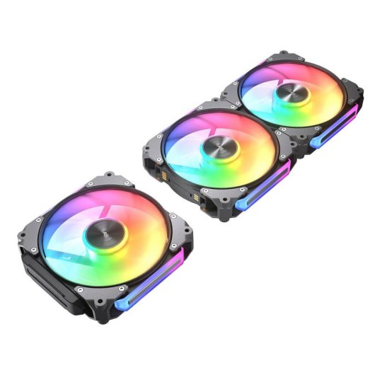 Ventilador PC Cougar Apolar RGB 12cm Negro Pack 3 Unidades PWM Silencioso