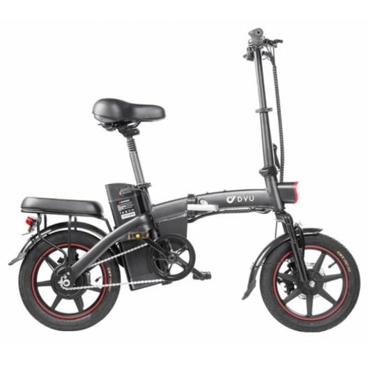 Bicicleta eléctrica DYU A5 350W 48V 7.5Ah, plegable, autonomía 55km, frenos disco, LCD