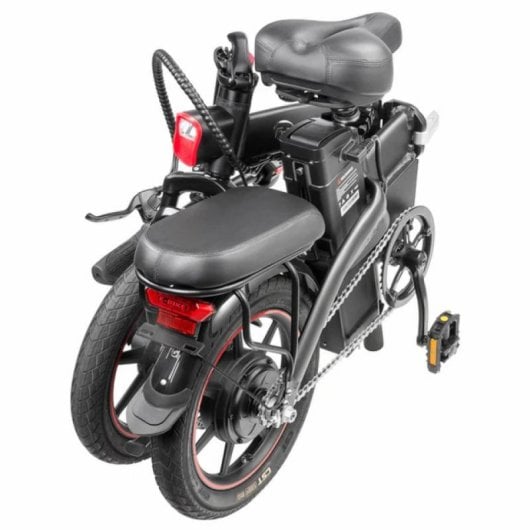 Bicicleta eléctrica DYU A5 350W 48V 7.5Ah, plegable, autonomía 55km, frenos disco, LCD