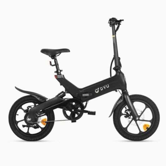 Bicicleta eléctrica DYU A16 Magnesio 250W 36V 55km autonomía plegable IP54 16” negra