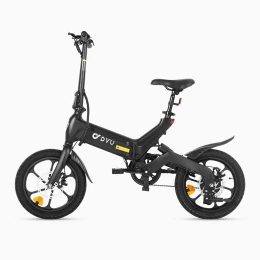 Bicicleta eléctrica DYU A16 Magnesio 250W 36V 55km autonomía plegable IP54 16” negra