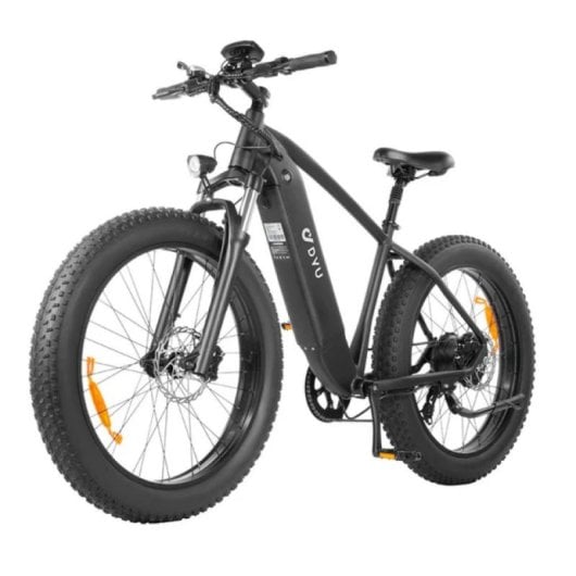 Bicicleta elétrica DYU King 750 48V 20Ah 80km/Hidráulica 26x4" com pneus largos, preta