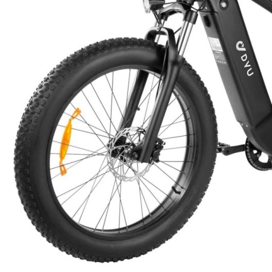 Bicicleta elétrica DYU King 750 48V 20Ah 80km/Hidráulica 26x4" com pneus largos, preta