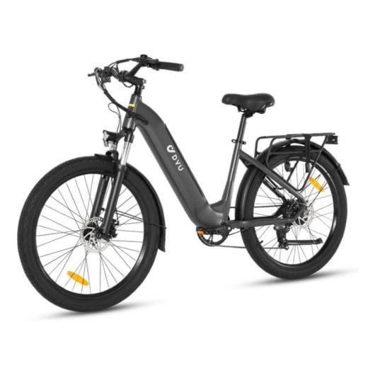 Bicicleta eléctrica DYU C1 350W batería extraíble 26" suspensión Shimano 7V IP54