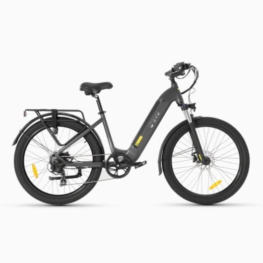 Bicicleta eléctrica DYU C1 350W batería extraíble 26" suspensión Shimano 7V IP54