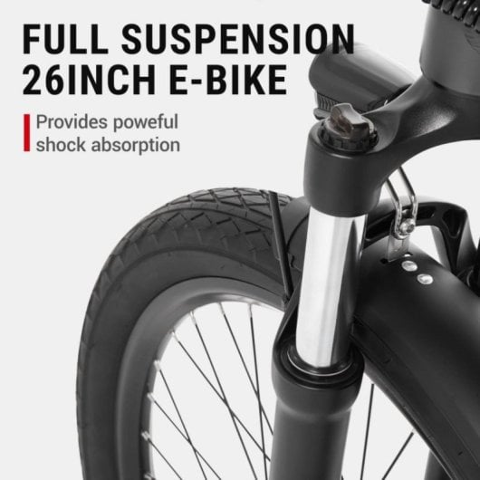 Bicicleta eléctrica DYU C1 350W batería extraíble 26" suspensión Shimano 7V IP54