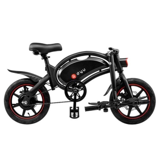 Bicicleta eléctrica DYU D3F Motor 250W 36V Batería 10Ah Plegable 14" Negro