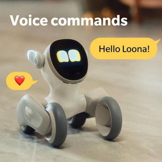 Perro robot inteligente Loona EPP3.0 IA Reconocimiento Facial Multilenguaje 2GB 8GB LCD Blanco