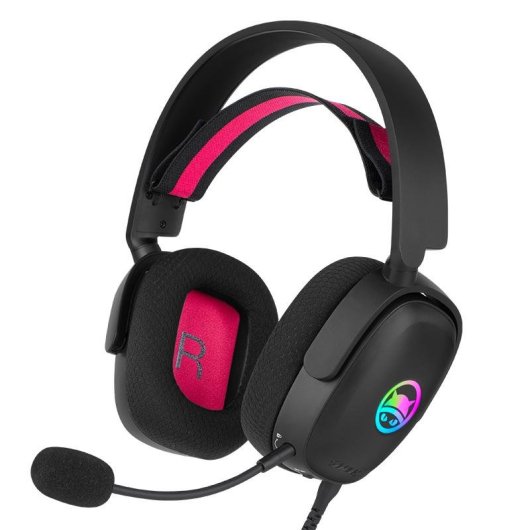 Auriculares Gamiac HS71 con cable USB-C gaming, sonido envolvente 7.1 y cancelación de ruido, negro