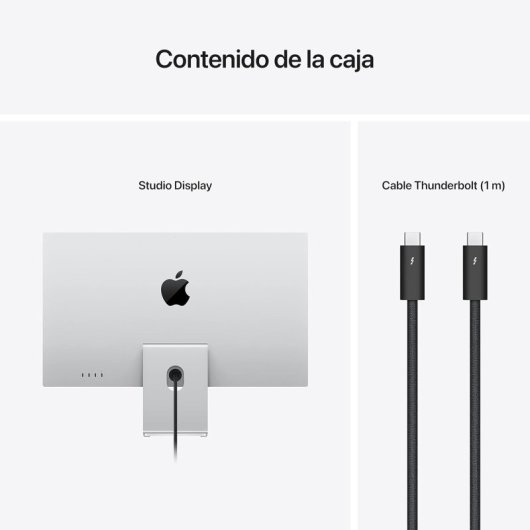 Écran Apple Studio 27" 5K 5120x2880 60Hz IPS 1B Couleurs 6 Haut-parleurs Argent VESA Thunderbolt