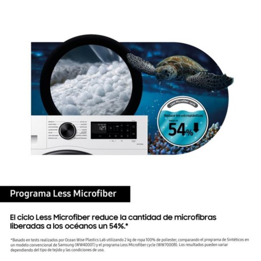 Lavadora Samsung WW11DG5B25AEEC AI EcoBubble 11kg 1400RPM Clase A Negra SmartThings