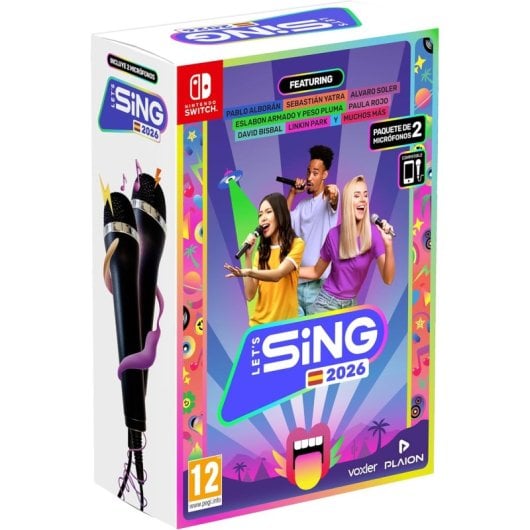 Let´s Sing 2026 + 2 Micrófonos Nintendo Switch
