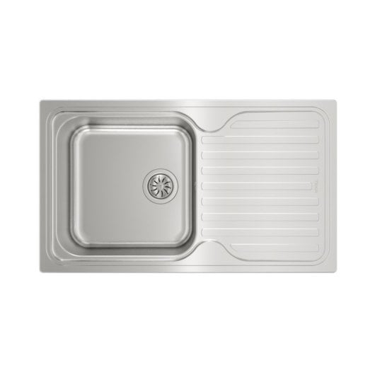 Lavabo Teka Classic 1C 1E rechteckiger Edelstahlspüle 1 Becken 860x500 mm