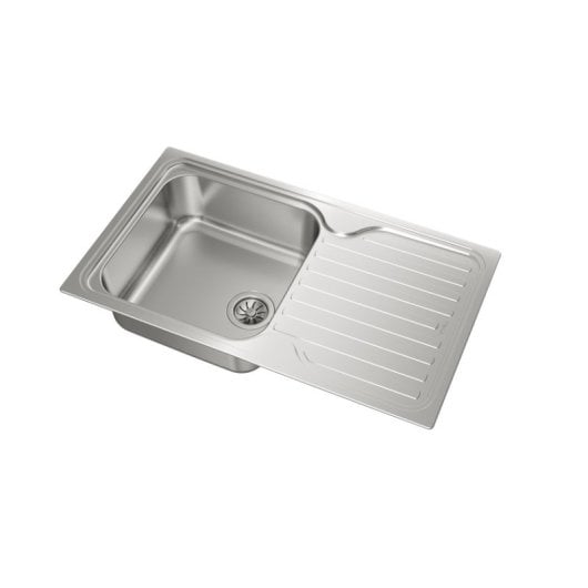 Lavabo Teka Classic 1C 1E rechteckiger Edelstahlspüle 1 Becken 860x500 mm