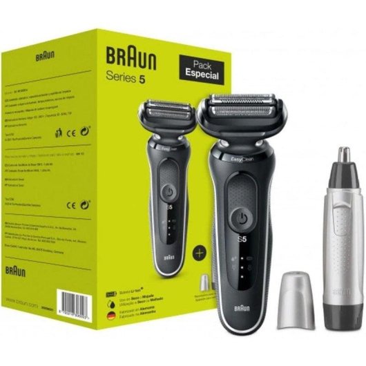 Afeitadora eléctrica Braun Serie 5 51W100 + EN10 Precisión sin irritaciones