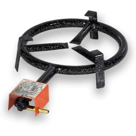 Paellero Vitrokitchen QP301B 6500W 30cm Gas Butano/Propano 1 Anillo 3 Patas Negro/Naranja