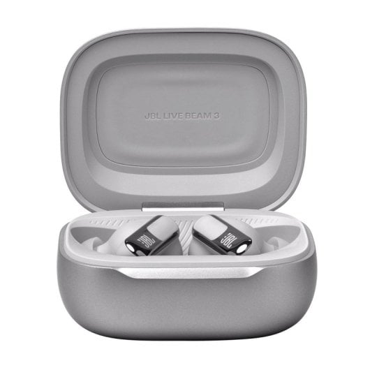 Auriculares JBL Live Beam 3 inalámbricos Bluetooth con Cancelación de Ruido y Micrófono Plata