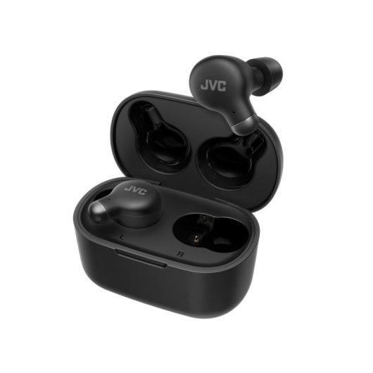 Auriculares JVC inalámbricos Bluetooth TWS con Cancelación de Ruido Micrófono y resistentes al agua negros