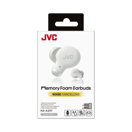 Auriculares JVC HA-A25T inalámbricos Bluetooth True Wireless para llamadas y música blancos
