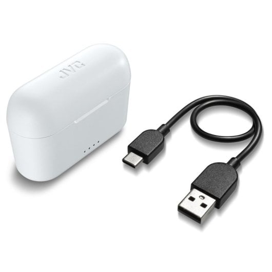 JVC HA-A3T Auriculares Sem Fios TWS Bluetooth com Resistência a Salpicos e Microfone Brancos