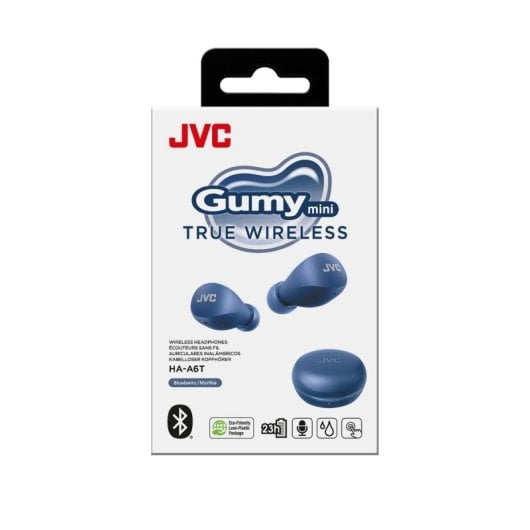 JVC HA-A6T Auriculares Sem Fios Bluetooth TWS com Microfone e Autonomia 23h Azuis