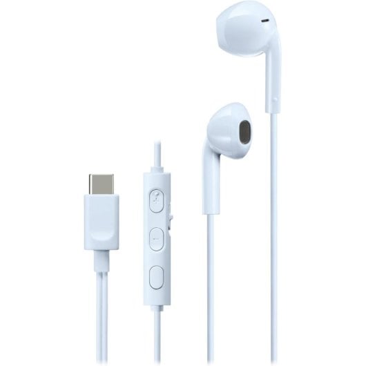 Casque USB-C JVC HA-FR17UC-A avec DAC intégré, microphone et télécommande à 3 boutons, bleu