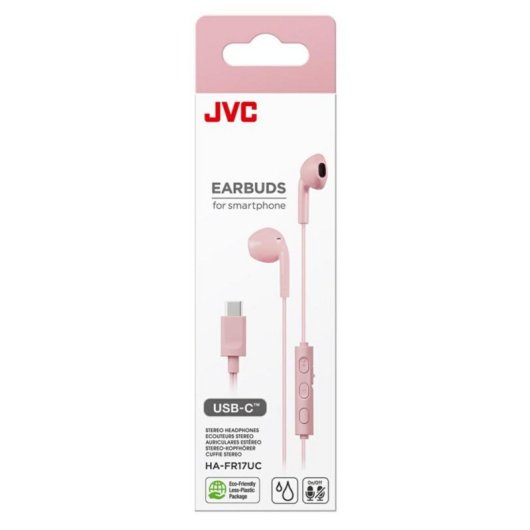 Kopfhörer JVC HA-FR17UC-P kabelgebunden USB-C DAC integriert Mikrofon Rosa
