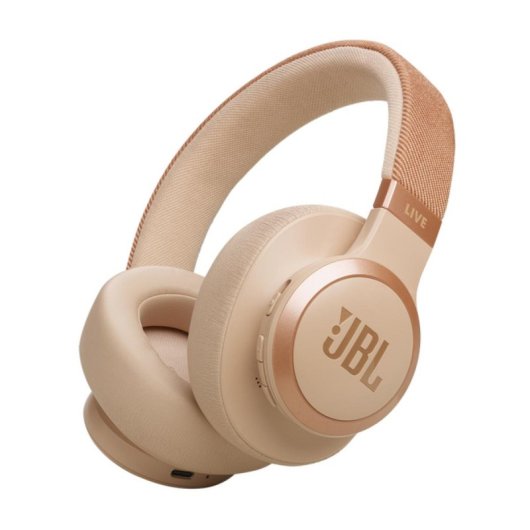 JBL Live 770NC Auscultadores Sem Fios Bluetooth com Cancelamento de Ruido e Autonomia 65h Areia