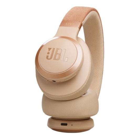 JBL Live 770NC Auscultadores Sem Fios Bluetooth com Cancelamento de Ruido e Autonomia 65h Areia
