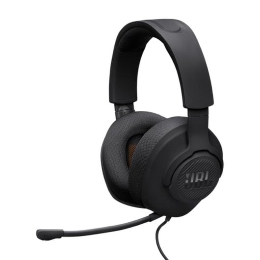 JBL Quantum 100M2 Headset com Cabo, 3,5 mm, Som Envolvente e Microfone Desmontável Preto