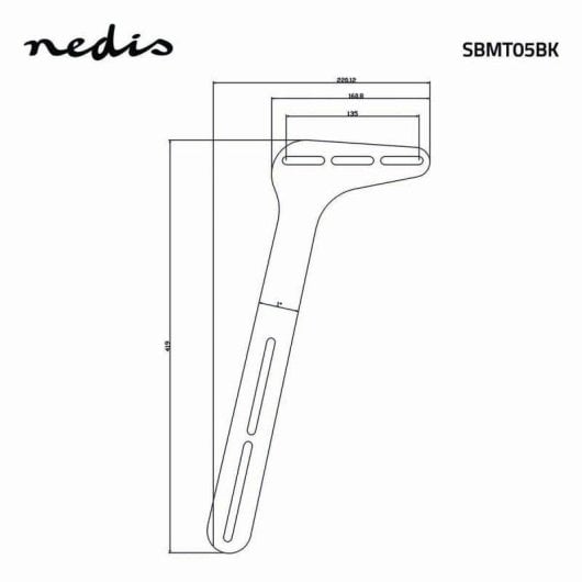 Kit de montaje Nedis SBMT05BK negro instalación bajo TV universal