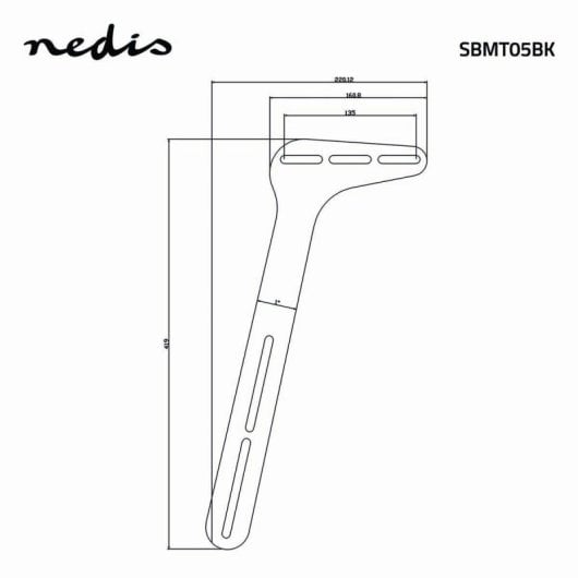 Support Nedis SBMT05BK Noir pour TV et Haut-Parleurs Soundbar