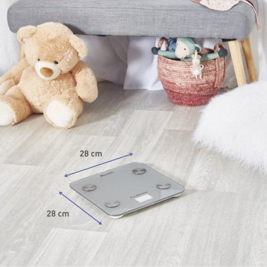Báscula personal Rowenta Goodvibes LIFE BR9600 160kg Precisión 100g Pantalla LED Plata