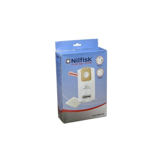 Bolsa para el polvo Nilfisk 128389187 Blanco Pack 4 unidades máxima filtración