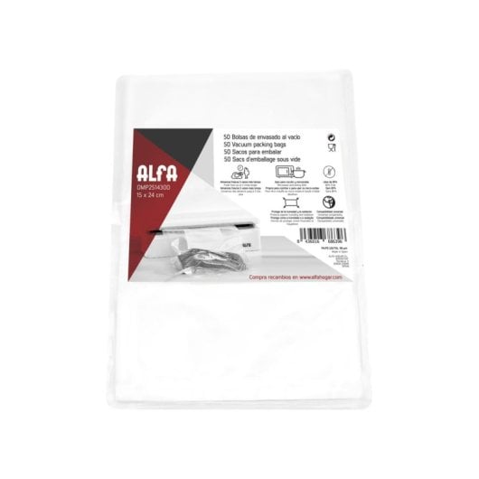 Bolsa para Envasadora a Vácuo Alfa 0MP2514300 Transparente 150x240mm 50 Unidades