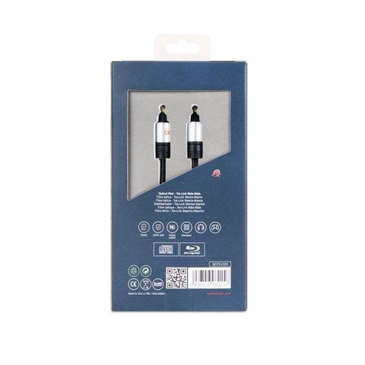 Câble audio DCU Tecnologic 30751020 Toslink 1m fibre optique noir