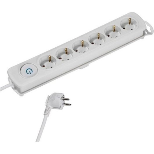Multiprise Vivanco KOMFORT 1.4m Blanc 6 sorties AC 3680W