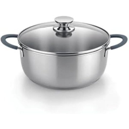 Casserole en acier inoxydable BRA Master avec poignée et couvercle durables