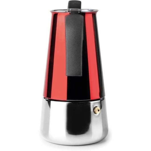 Cafeteira Italiana Ibili Moca Rosso 6 chávenas 285 ml inox indução