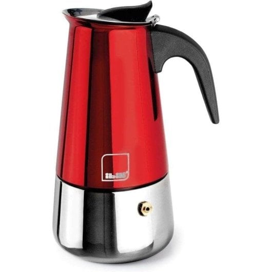 Cafetera Manual Ibili Moca Rosso 6 tazas 280 ml acero inoxidable para inducción