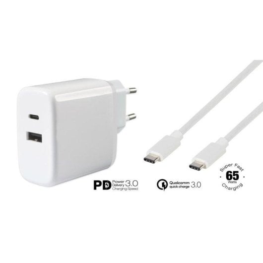 Cargador Universal Vivanco Super Fast Dual Charger Set Blanco 1m Corriente Alterna