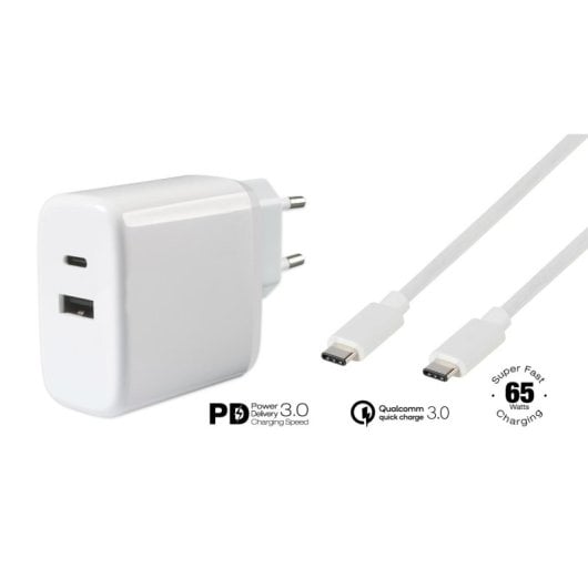 Vivanco Super Fast Dual Charger Set Chargeur Double Rapide Universel 1m Blanc