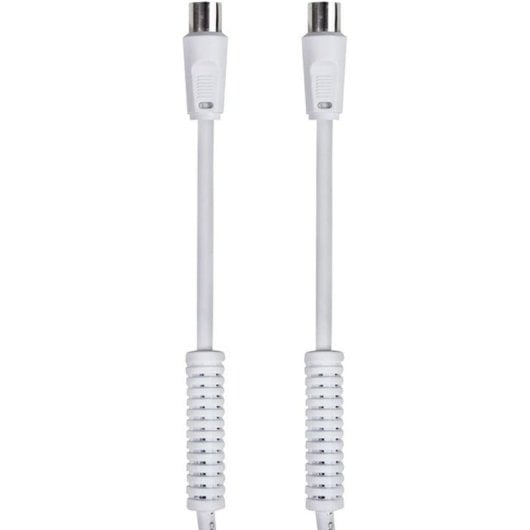 Cable de antena DCU 303015 Blanco 1,5m conexiones macho/hembra con filtros