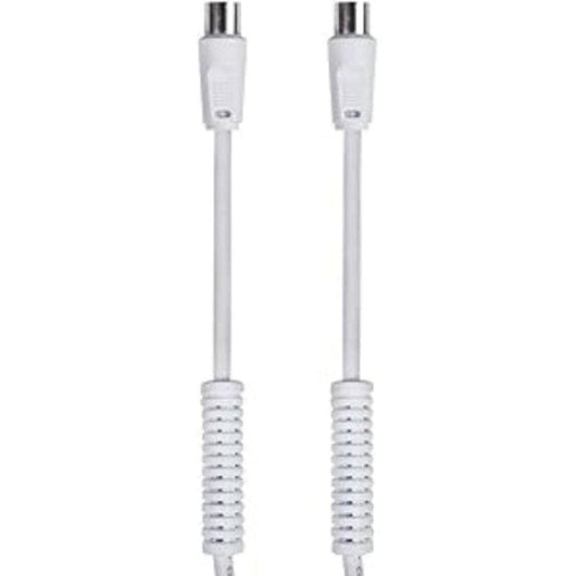 Cable de antena DCU 303015 Blanco 1,5 m con filtros macho/hembra