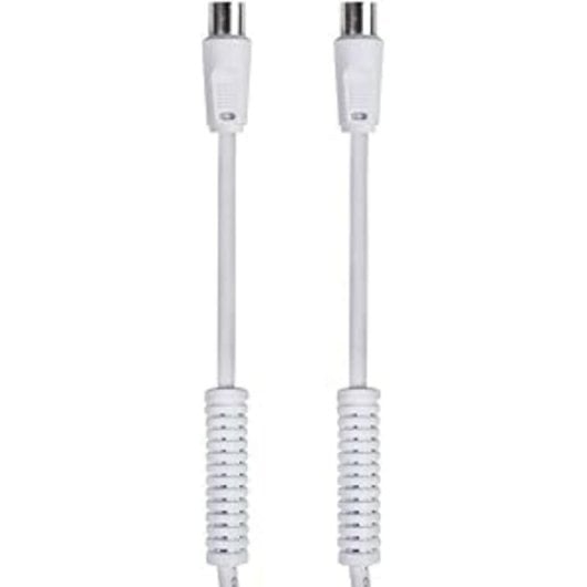Cable de antena DCU 303015 Blanco 1,5m conexiones macho/hembra con filtros