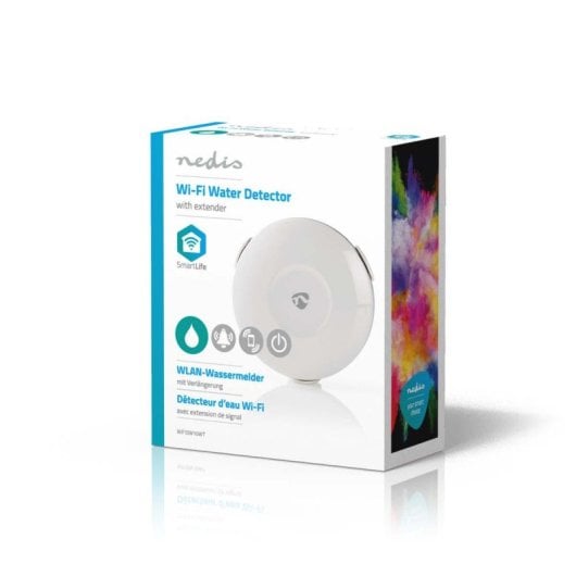 Wassermelder Nedis WIFIDW10WT WLAN Intelligenter Sensor Alarm Wassermelder Nedis WIFIDW10WT WLAN Intelligenter Sensor Alarm