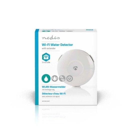Detector de fugas de agua Nedis WIFIDW10WT Wi-Fi Inalámbrico/Alámbrico 115 cm Extensor Notificación Push